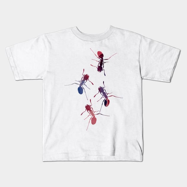 Ants Kids T-Shirt by TheJollyMarten